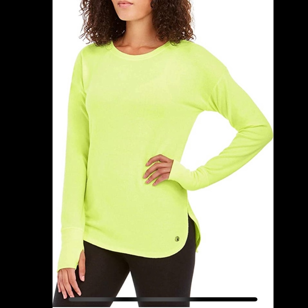 Ideology Women's Heathered Drop-Shoulder Top
